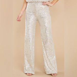 Women’s silver sparkly pants NWT